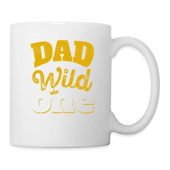 Papa der wilden ein lustiger 1. Geburtstag erste - Tasse - Weiß - Rechts