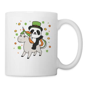 Panda with Unicorn St. Patrick's Day Ireland Happiness - Mug - white - Right