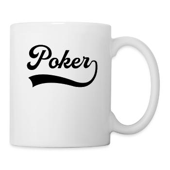 Poker Schriftzug - Tasse - Weiß - Rechts