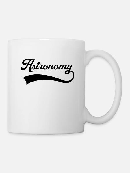 Astronomie Schriftzug - Tasse - Weiß