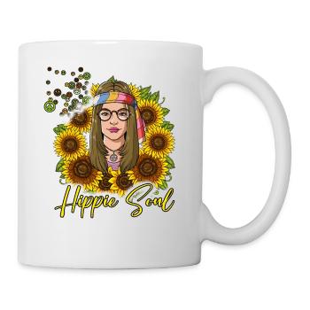 60s 70s Costume Hippie Soul - Mug blanc - blanc - Droite