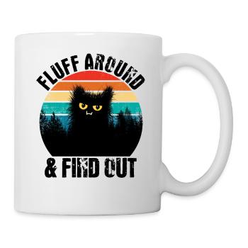 Fluff Around And Find Out Cat Retro Gift - Mug - white - Right
