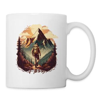 Vintage Mountain Adventures: Hiking, Camping, - Mug - white - Right
