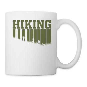 Wandern, Camping und Outdoor-Erkundung - Tasse - Weiß - Rechts