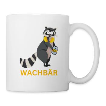 Wachbär Design für Techno und Raver Fans - Tasse - Weiß - Rechts