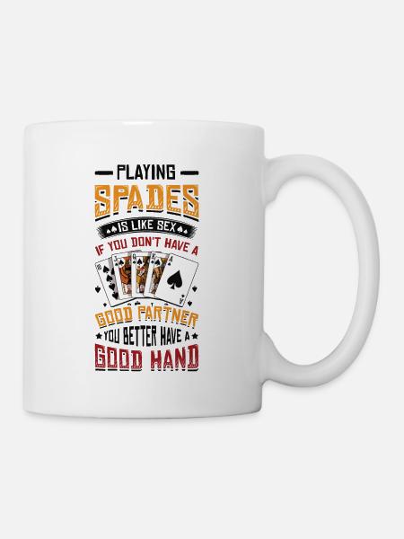 Pik-karten Spielen - Tasse - Weiß
