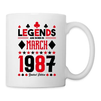 cadeau d'anniversaire Mars 1987. jeux de carte . - Mug blanc - blanc - Droite