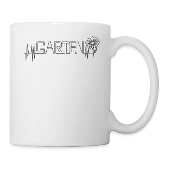Garten Herzschlag Gartenarbeit Gärtner Gärtnerin - Tasse - Weiß - Rechts