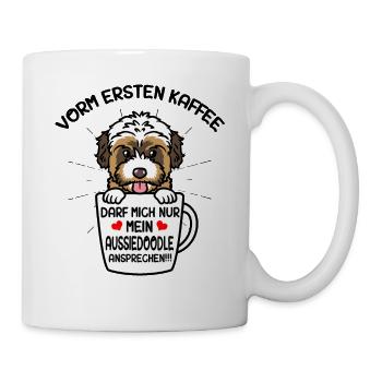 Café et chien Aussiedoodle - Mug blanc - blanc - Droite