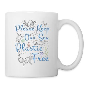 Love Save Seas Protect Oceans Day Quote Earth Day - Mug - white - Right