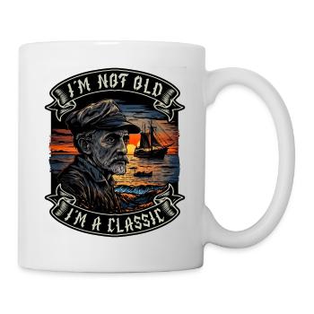 I m not old I m a classic Bootsliebhaber - Tasse - Weiß - Rechts