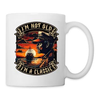 Je ne suis pas vieux Je suis un amoureux des bateaux classiques - Mug blanc - blanc - Droite