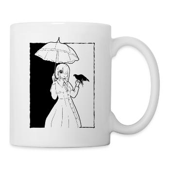 Finnish Goth Aesthetic Gothic Anime Girl Goth - Tasse - Weiß - Rechts