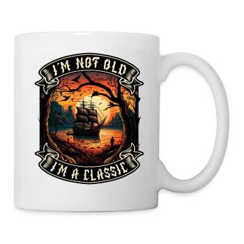I m not old I m a classic Bootsliebhaber - Tasse - Weiß - Rechts