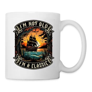 Je ne suis pas vieux Je suis un amoureux des bateaux classiques - Mug blanc - blanc - Droite