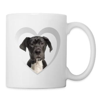 Great Dane Heart - J’aime le grand danois - Mug blanc - blanc - Droite