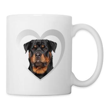 Rottweiler Herz - I Love Rottweiler - Mug - white - Right