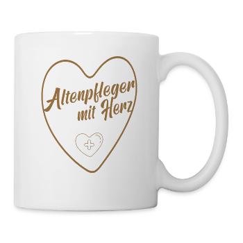 Altenpfleger Altenpflege Pfleger Vater Pflege - Tasse - Weiß - Rechts