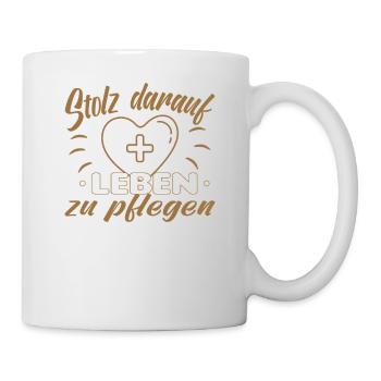 Altenpfleger Altenpflege Pfleger Vater Pflege - Tasse - Weiß - Rechts