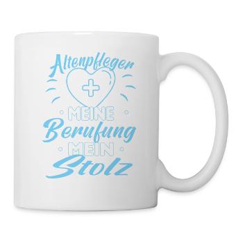 Altenpfleger Altenpflege Pfleger Vater Pflege - Tasse - Weiß - Rechts