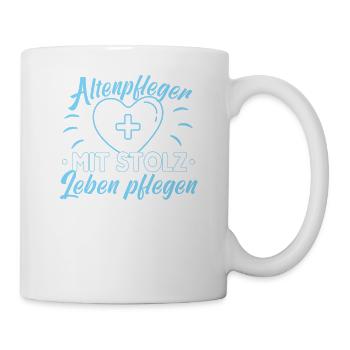 Altenpfleger Altenpflege Pfleger Vater Pflege - Tasse - Weiß - Rechts