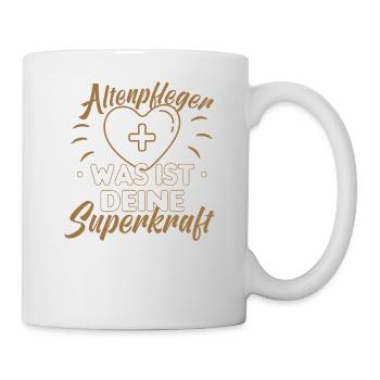 Pfleger Altenpflege Altenpfleger Vater Pflege - Tasse - Weiß - Rechts