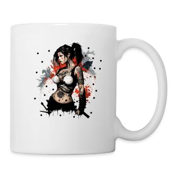 Badass Ninja Girl - Mug blanc - blanc - Droite