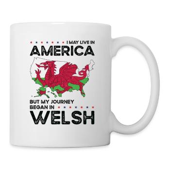 Born Welsh Wales American USA Citizenship - Mug - white - Right