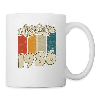 1986 Geburtstag Awesome since Retro - Tasse - Weiß - Rechts