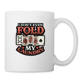 Je ne plie même pas mon linge, casino poker - Mug blanc - blanc - Droite
