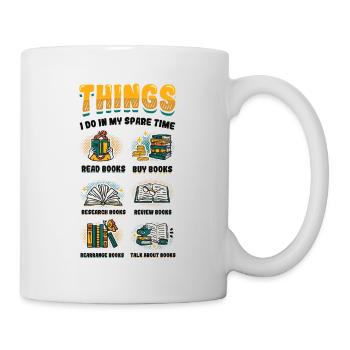 Amateurs de livres, Lecture, Livres, Accro - Mug blanc - blanc - Droite