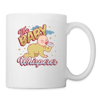 La chuchotrice, nounou, assistante maternelle, baby-sitter - Mug blanc - blanc - Droite