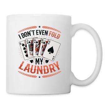 Je ne plie même pas mon linge, casino poker - Mug blanc - blanc - Droite