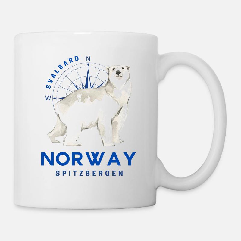 Svalbard Spitzbergen Design Norwegen - Tasse - Weiß