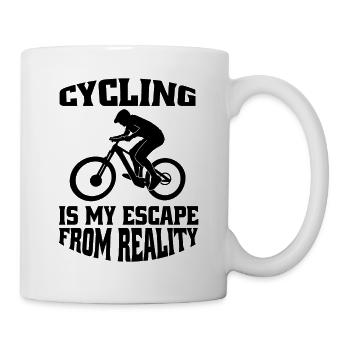 Fahrrad Radeln Radfahren Radfahrer Fahrradfahrer - Tasse - Weiß - Rechts