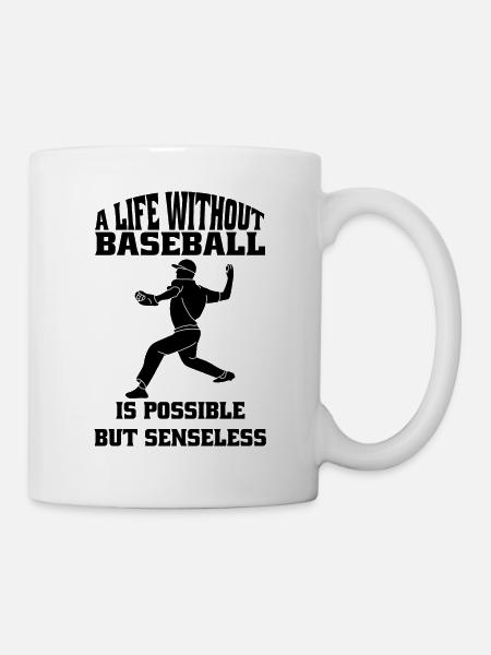 Baseball Baseballspieler Baseballteam Baseballer - Tasse - Weiß