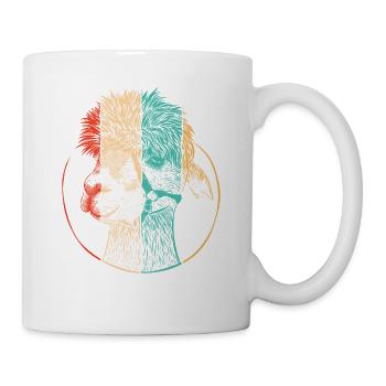 Rétro Pako Huacaya Lama Alpaga Éleveur Alpaga - Mug blanc - blanc - Droite