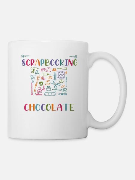 Weekend Forecast Scrapbooking with Chocolate - Mug - white