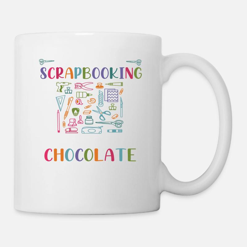 Prévisions du week-end Scrapbooking avec chocolat - Mug blanc - blanc