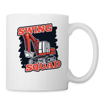 Swing Squad Raupenbagger Excavator Seilbagger - Tasse - Weiß - Rechts