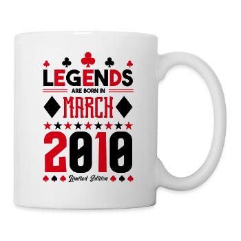 cadeau d'anniversaire Mars 2010. jeux de carte. - Mug blanc - blanc - Droite