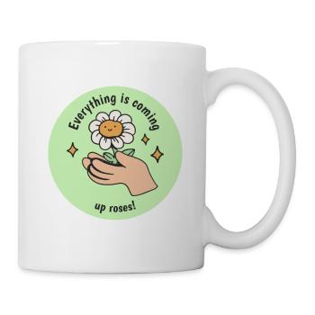 Tout va roses! Printemps de floraison mignon - Mug blanc - blanc - Droite