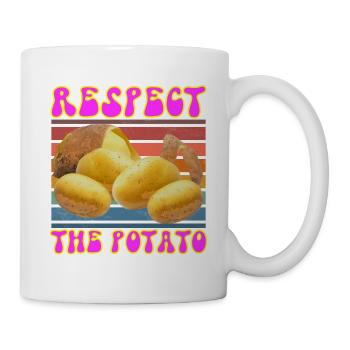 Respect The Potato Funny Légumes-racines Pommes de terre - Mug blanc - blanc - Droite