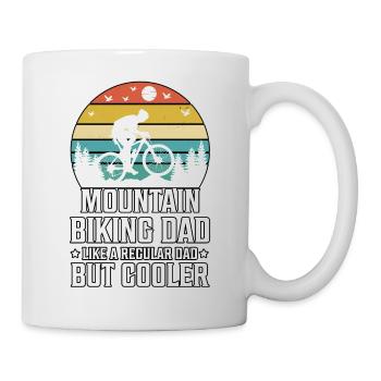 Mountain Biking Dad Like A Regular Dad But Cooler - Mug - white - Right