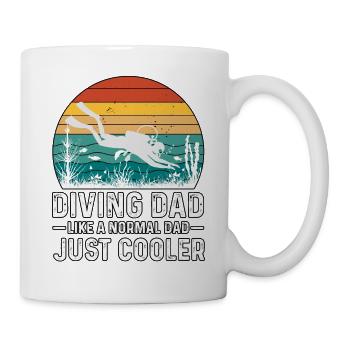 Tauchen Papa wie ein Tauchen Vatertag - Tasse - Weiß - Rechts