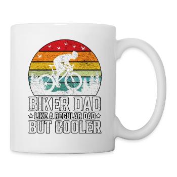 Mountain Biking Dad Like A Regular Dad But Cooler - Mug - white - Right
