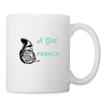 Never underestimate a girl with a horn - Mug - white - Right