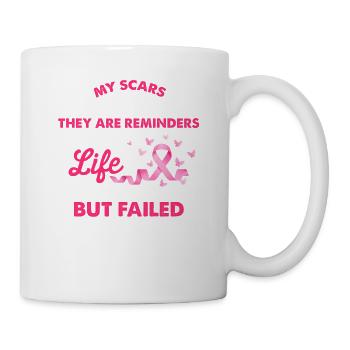 Meine Narben erzählen eine Geschichte wie ich - Tasse - Weiß - Rechts