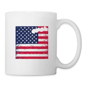 Meilleur père de tous les temps avec American - Mug blanc - blanc - Droite