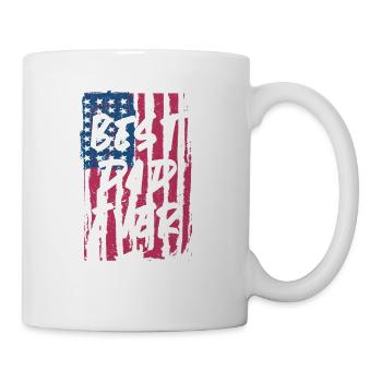 Bester Vater aller Zeiten mit US-amerikanischer - Tasse - Weiß - Rechts